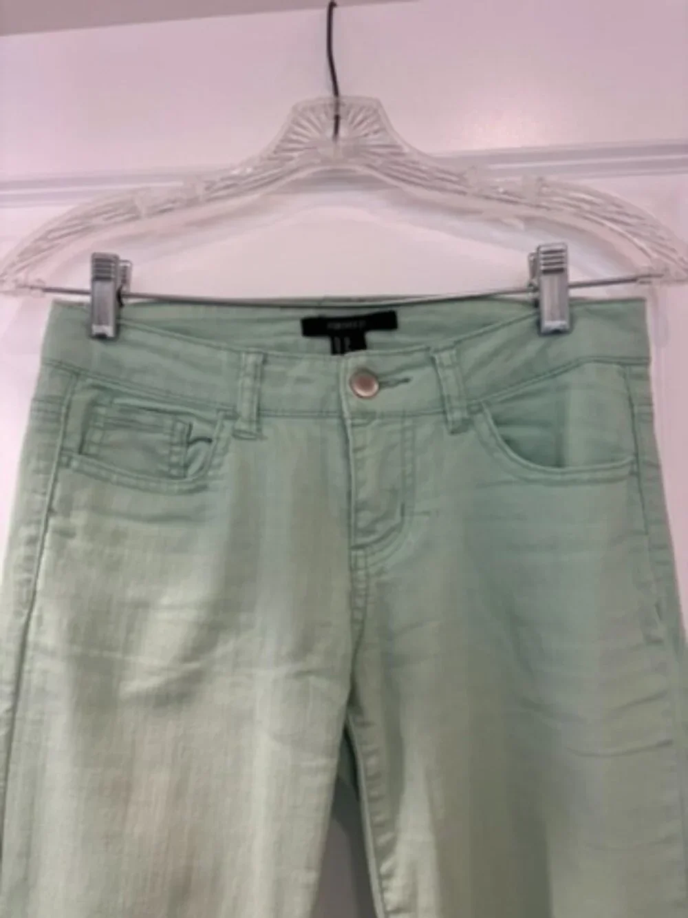 Forever 21 Mint Green Skinny Jeans - Picture 2 of 5